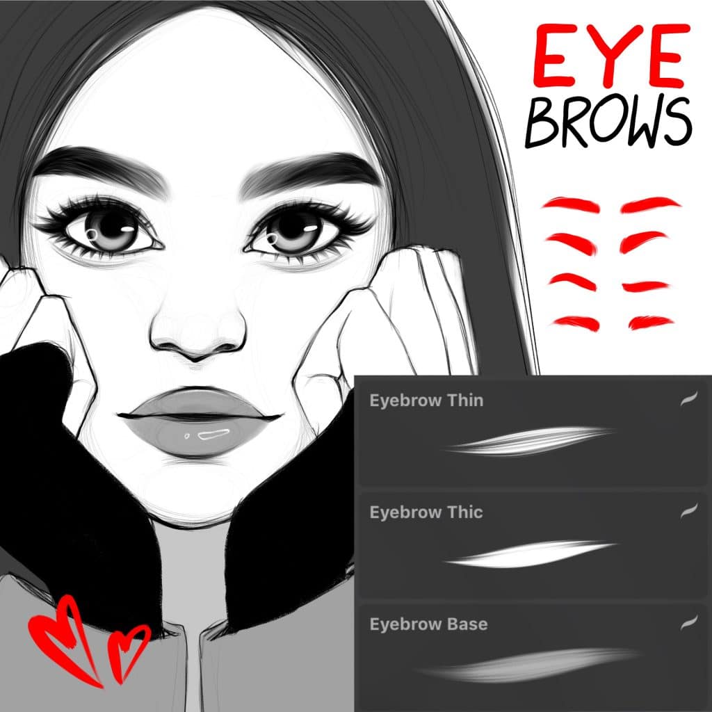 ✨Perfect Eyebrows Brush Set for Procreate✨