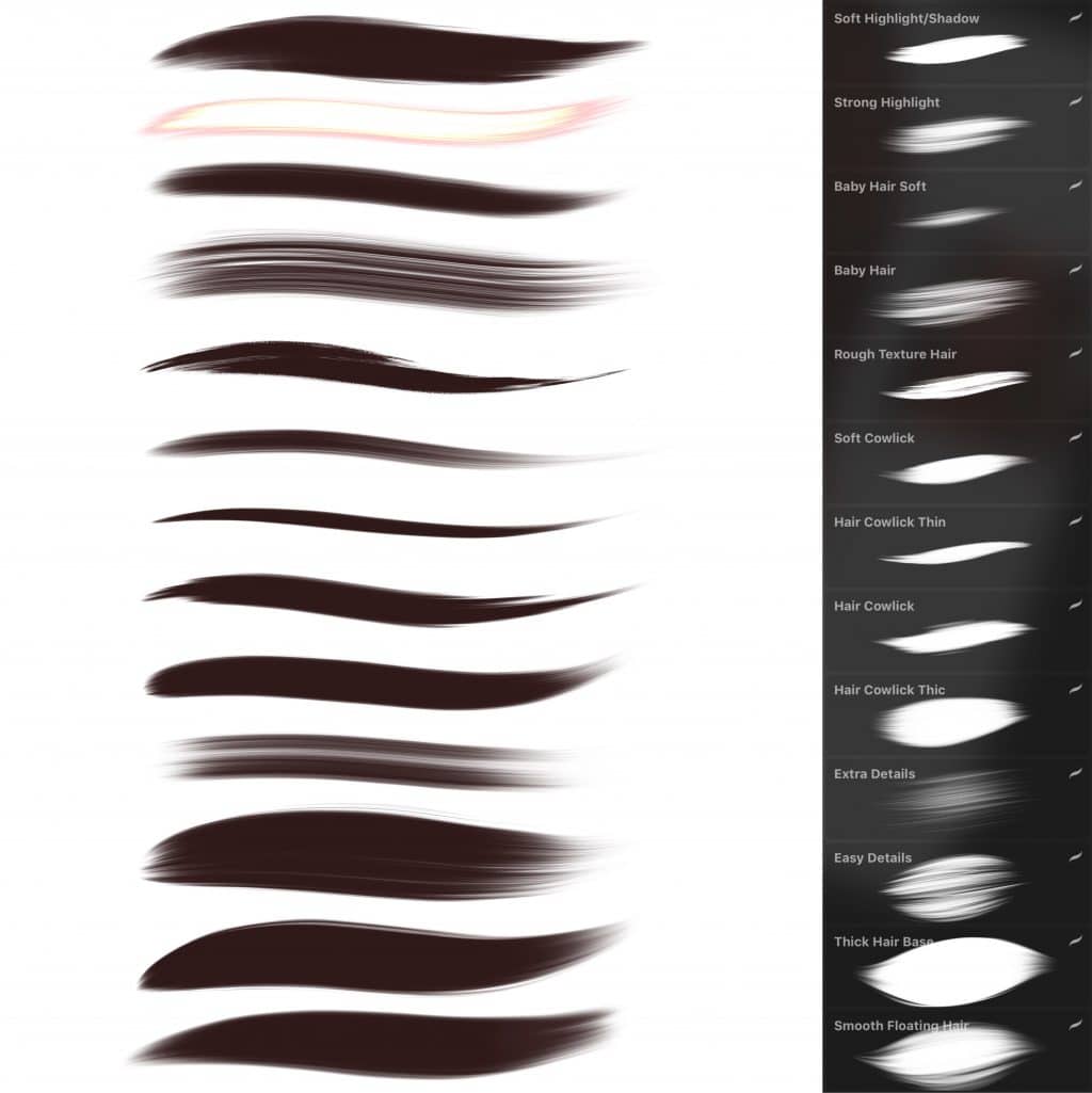 ✂️Hair Brush Set for Procreate✂️