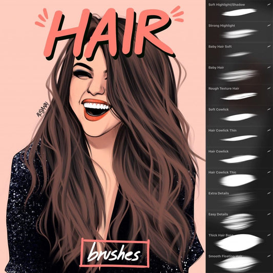 ✂️Hair Brush Set for Procreate✂️